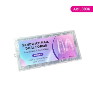 SANDWICH NAILS Dual forma ALMOND 240KOM (120A+120B)