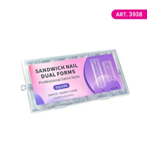 SANDWICH NAILS Dual forma SQUARE  240kom (120A+120B)