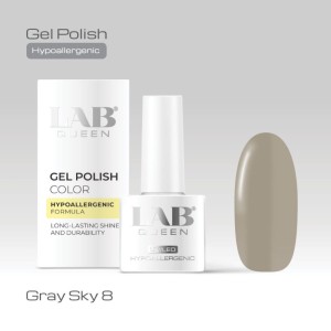 LAB QUEEN Gel lak Hypoallergenic GRAY SKY 08  6ml
