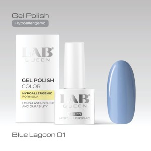 LAB QUEEN Gel lak Hypoallergenic BLUE LAGOON 01  6ml