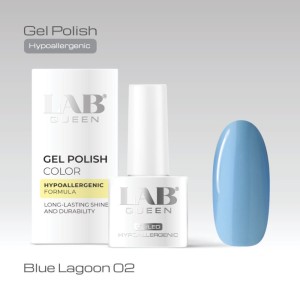 LAB QUEEN Gel lak Hypoallergenic BLUE LAGOON 02  6ml