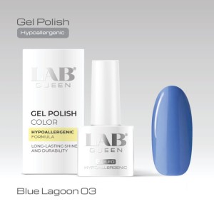 LAB QUEEN Gel lak Hypoallergenic BLUE LAGOON 03  6ml