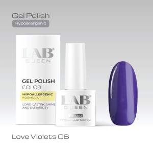 LAB QUEEN Gel lak Hypoallergenic LOVE VIOLET 06  6ml