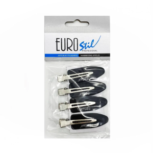 EUROSTIL Klipsna za kosu Metalna s gumom 4 kom – 6 cm