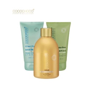 COCOCHOCO keratin Gold 250ml + Clarifying šampon 150ml + Šampon bez sulfata 150ml