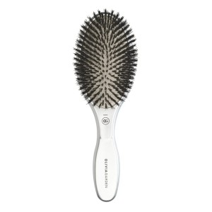 OLIVIA GARDEN Četka za raščešljavanje  Expert Care Oval Boar Bristles – Silver