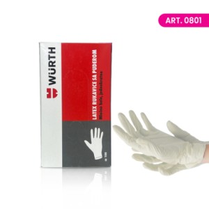 Rukavice latex sa puderom MLEČNO BELE veličina L Rukavice latex sa puderom MLEČNO BELE veličina L