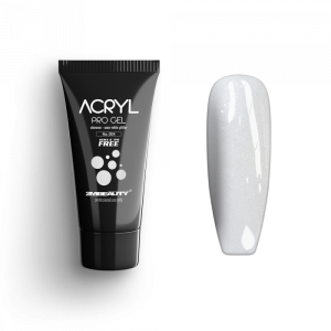 2M BEAUTY Acryl Pro Gel Shimmer 004 Snow White Glitter - HEMA & TPO Fre