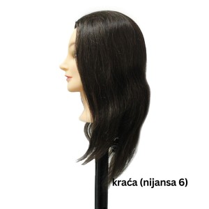 LUTKA ZA VEŽBANJE – PRIRODNA KOSA kraca nijansa 6 LUTKA ZA VEŽBANJE – PRIRODNA KOSA kraca nijansa 6