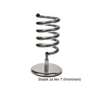 STALCI ZA FEN METALNI 7 – Metalni, za pult, u obliku spirale (od pleksiglasa), hromirani