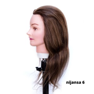 LUTKA ZA VEŽBANJE – PRIRODNA KOSA duza nijansa 6