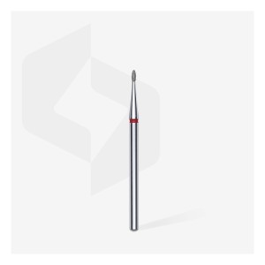 STALEKS  Dijamantski nastavak za el.turpiju pupoljak, crveni 1.2/3mm