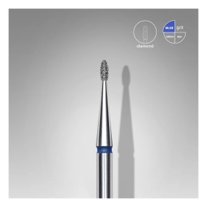 STALEKS EXPERT  Dijamantski nastavak za el.turpiju pupoljak, plavi 1.2/3mm