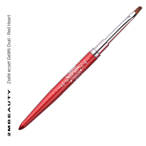 2M BEAUTY ČETKICA ZA GEL - OVAL #6 red heart 2M BEAUTY ČETKICA ZA GEL - OVAL #6 red heart