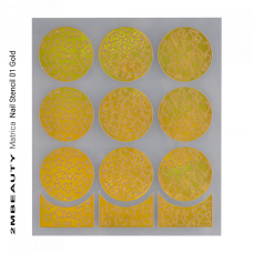 2M BEAUTY nalepnica NAIL STENCIL 01 GOLD