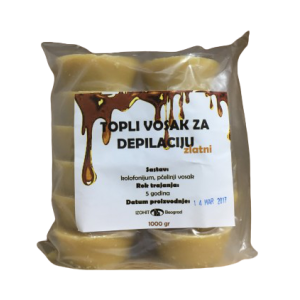 IZOHIT topli vosak za depilaciju ZLATNI 1kg