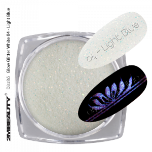 2M BEAUTY  GLOW GLITTER WHITE 04 - LIGHT BLUE