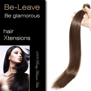 BE-LEAVE REMY prirodna kosa na keratinu 55cm TAMNO BRAON