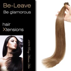 BE-LEAVE REMY prirodna kosa na keratinu 55cm SVETLO SMEĐA