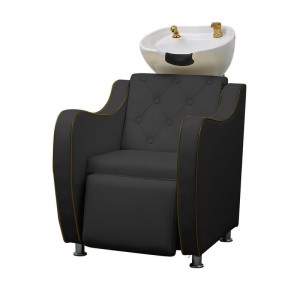 COMMODO Šamponjera sa stolicom Crna- SARA COMMODO Šamponjera sa stolicom Crna- SARA