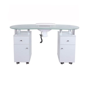 DONATO Manikirni sto sa staklenom površinom, 2 ormarića i usisivačem - Nina 2