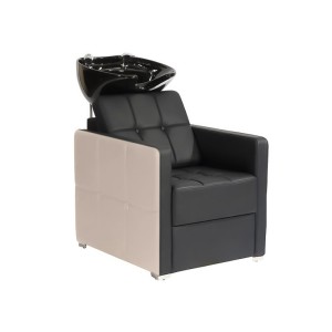 LIBRINI Šamponjera sa stolicom Crni/Bež - Palermo 2 LIBRINI Šamponjera sa stolicom Crni/Bež - Palermo 2