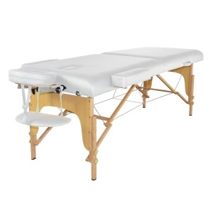 LIBRINI Masažni Ležaj Sklopivi Prenosivi Beli - Simple