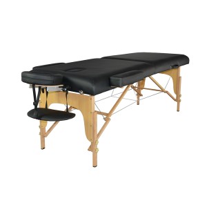 LIBRINI Masažni Ležaj Sklopivi Prenosni Crni - Simple