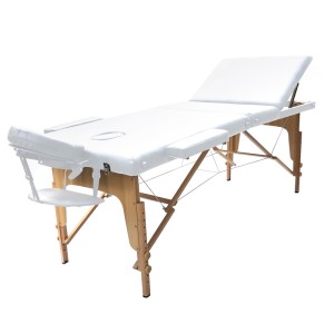 LIBRINI Masažni Ležaj Sklopivi Prenosni Dvodelni Beli - Ancona