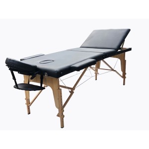 LIBRINI Masažni Ležaj Sklopiv Prenosiv Dvodelni Crni - Ancona