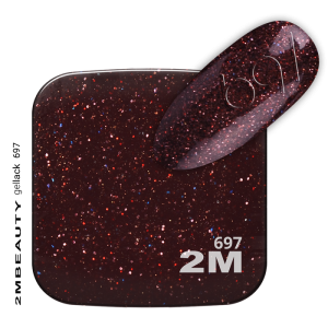 2M BEAUTY   GEL LAK - GLITTER 697 5ml