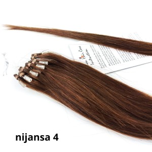 PRIRODNE EKSTENZIJE SA MIKRORINGOM 60 CM Nijansa 4 PRIRODNE EKSTENZIJE SA MIKRORINGOM 60 CM Nijansa 4