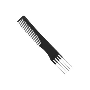 WANDA Češalj za tapiranje Crni - Metalne igle