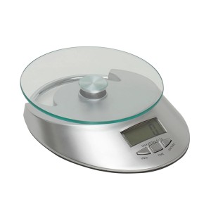 WANDA Vaga digitalna okrugla max 5000 g - Srebrna