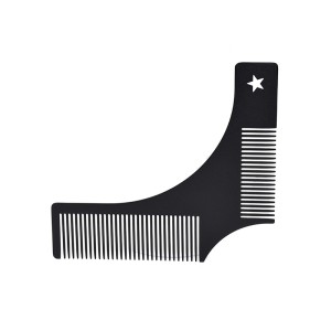 WANDA Češalj za bradu i brkove CRNI DVOSTRANI